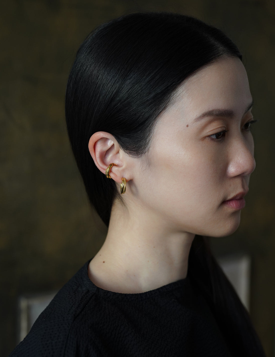 DRIP CHUNKY EAR CUFF・Gold
