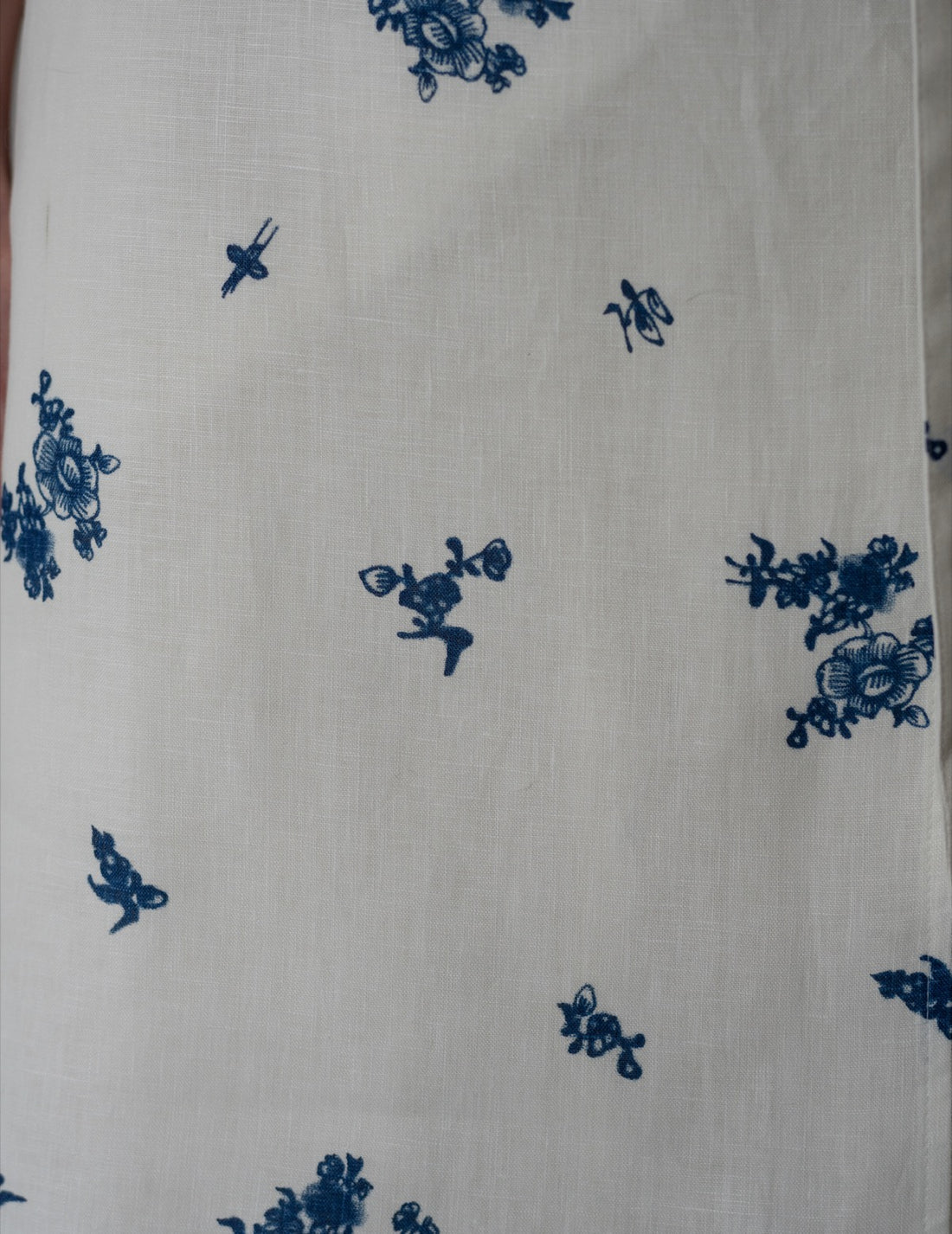 Quitan | Indigo Print Linen Apron・Indigo Print