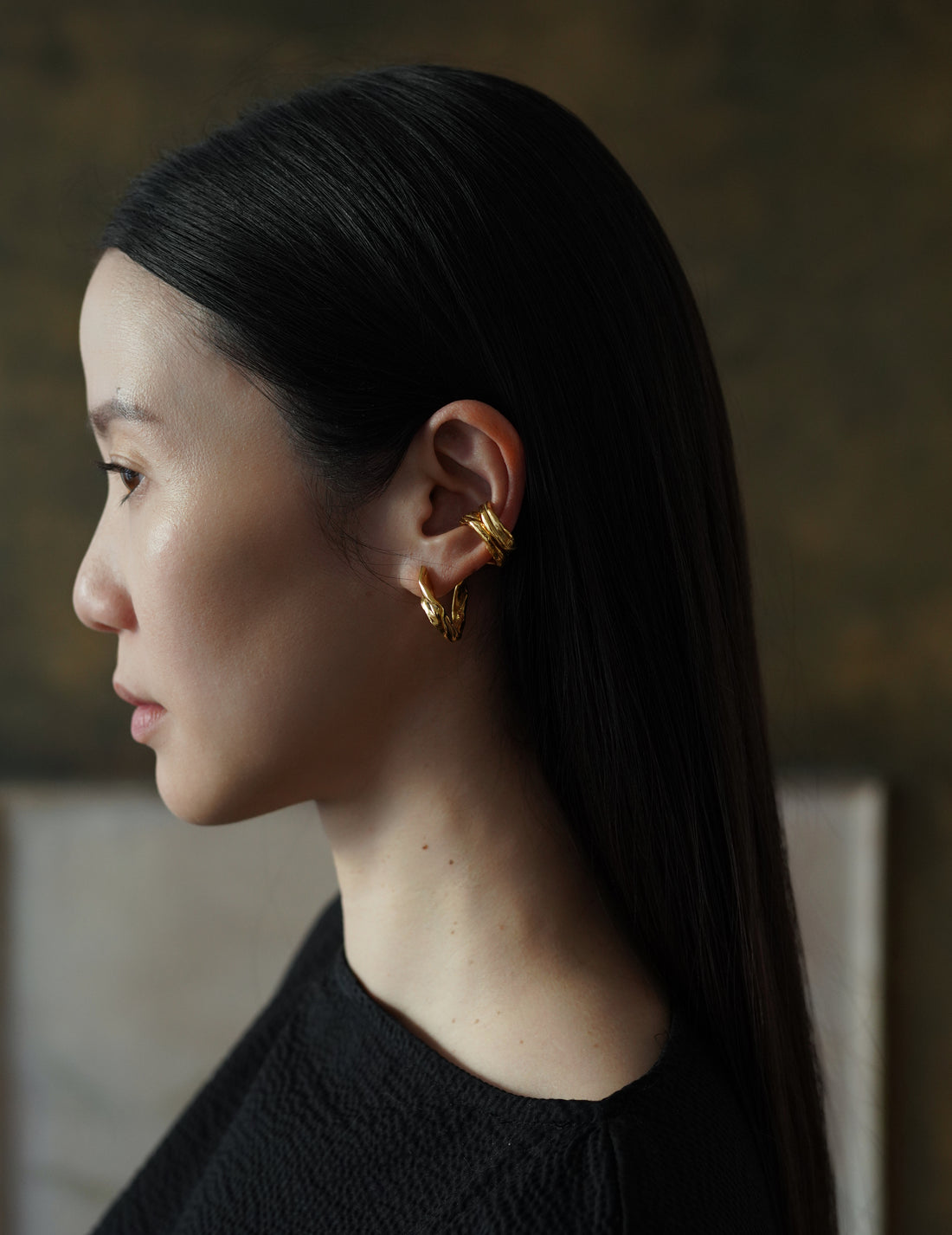 DRIP CHUNKY EAR CUFF・Gold