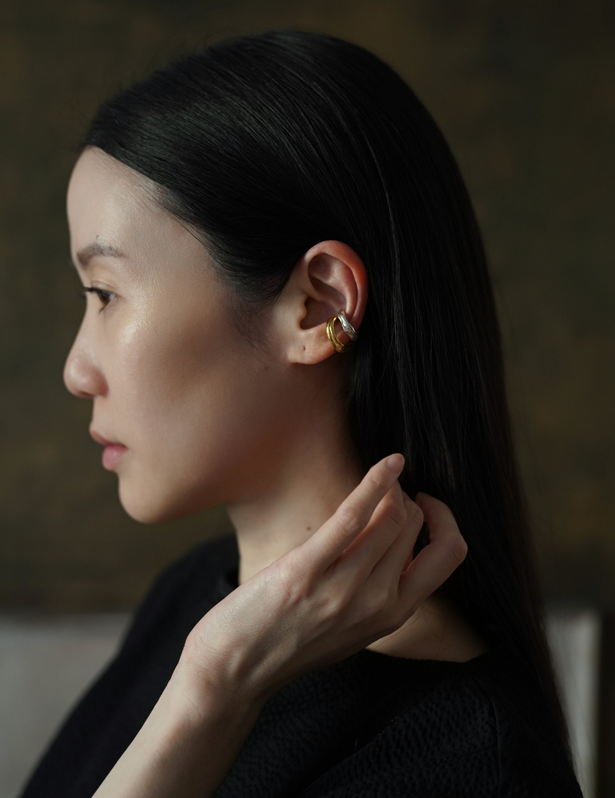 DRIP CHUNKY EAR CUFF・Gold