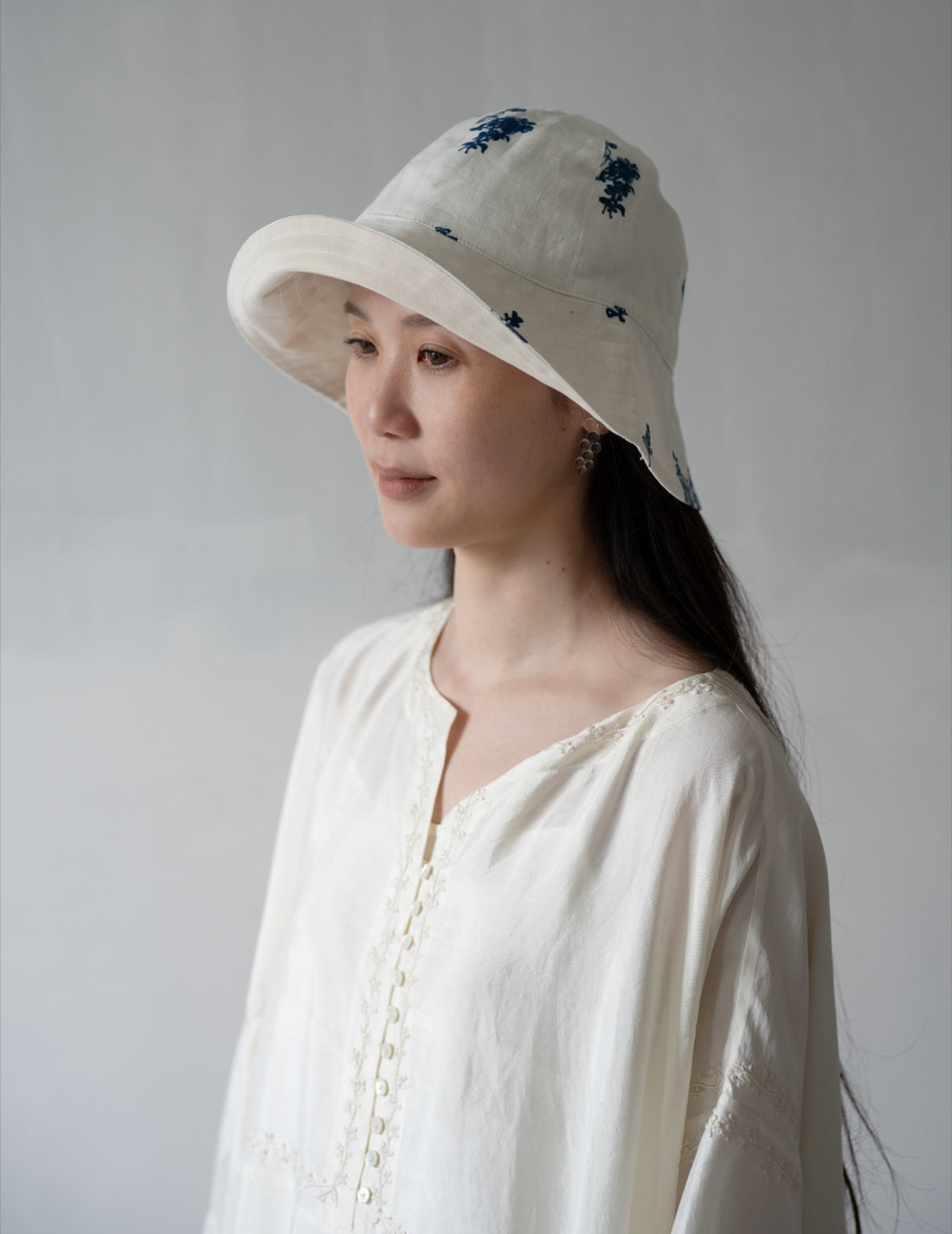 Reversible Bucket Hat・Indigo Print