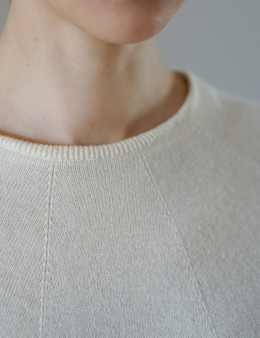 Robe longue en soie et cachemire ・ Blanc