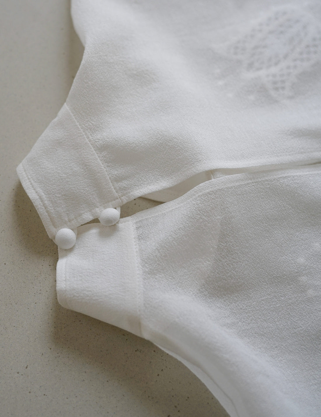 Gilet brodé transparent・Blanc 