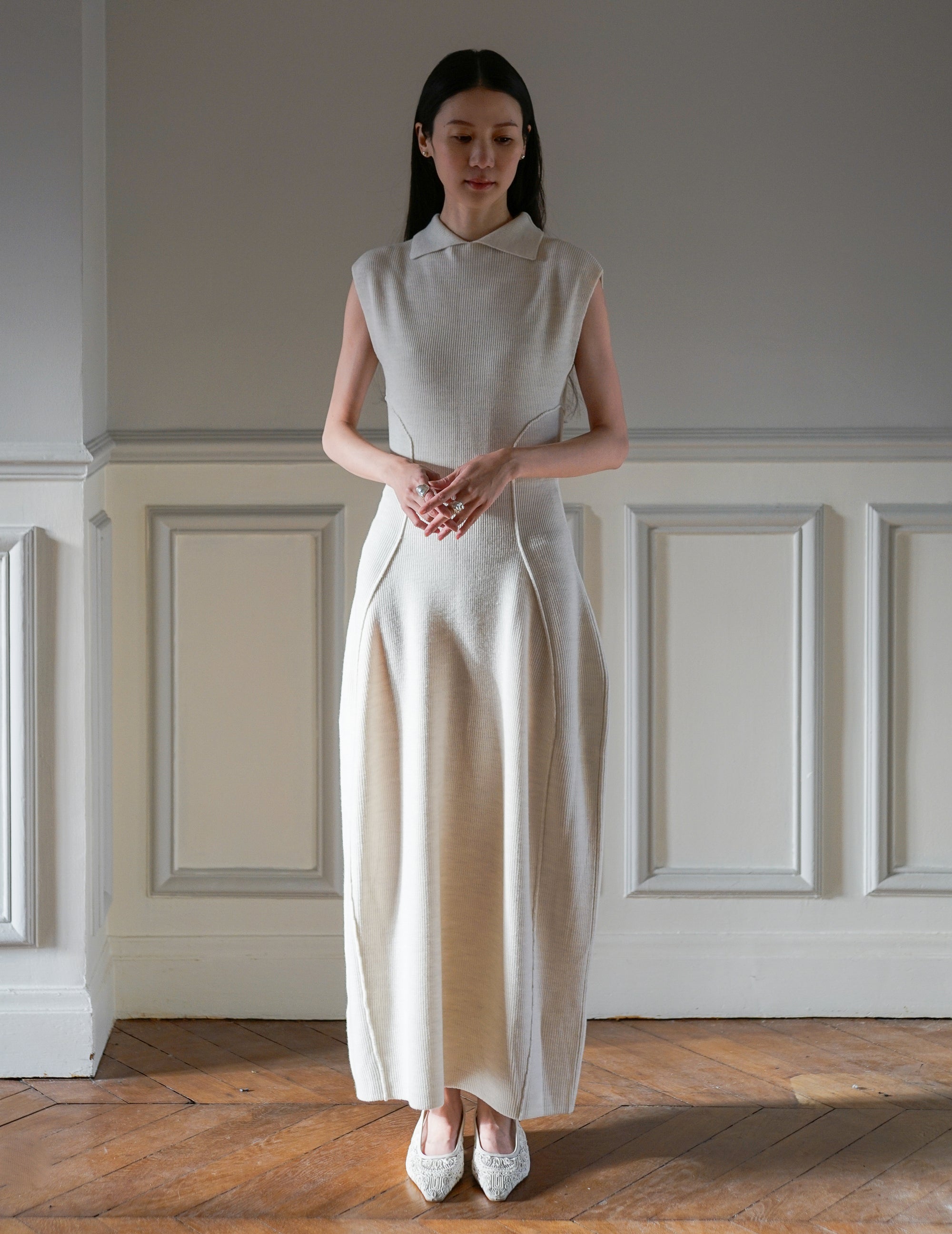 Karlina Knit Dress・Ivory