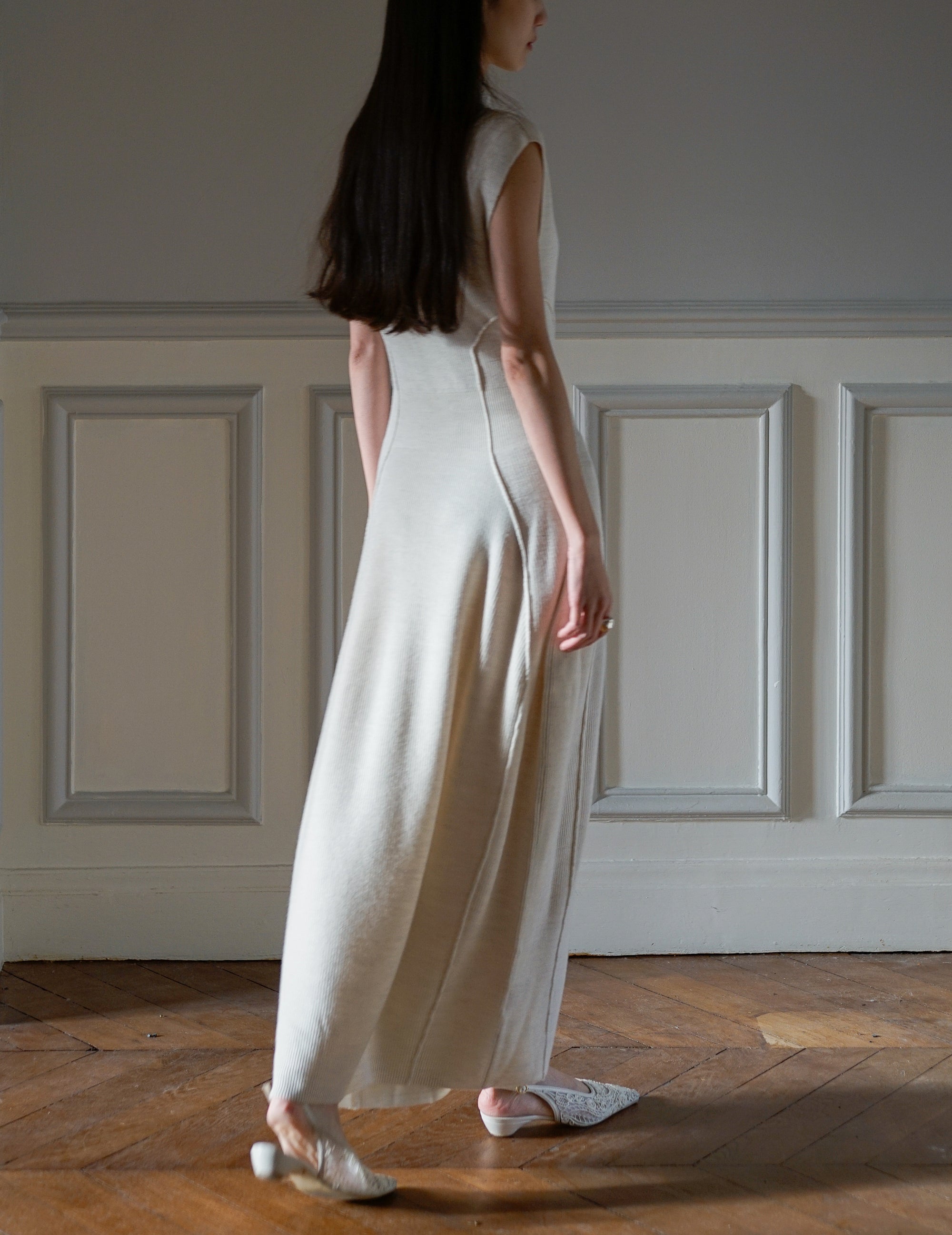 Karlina Knit Dress・Ivory