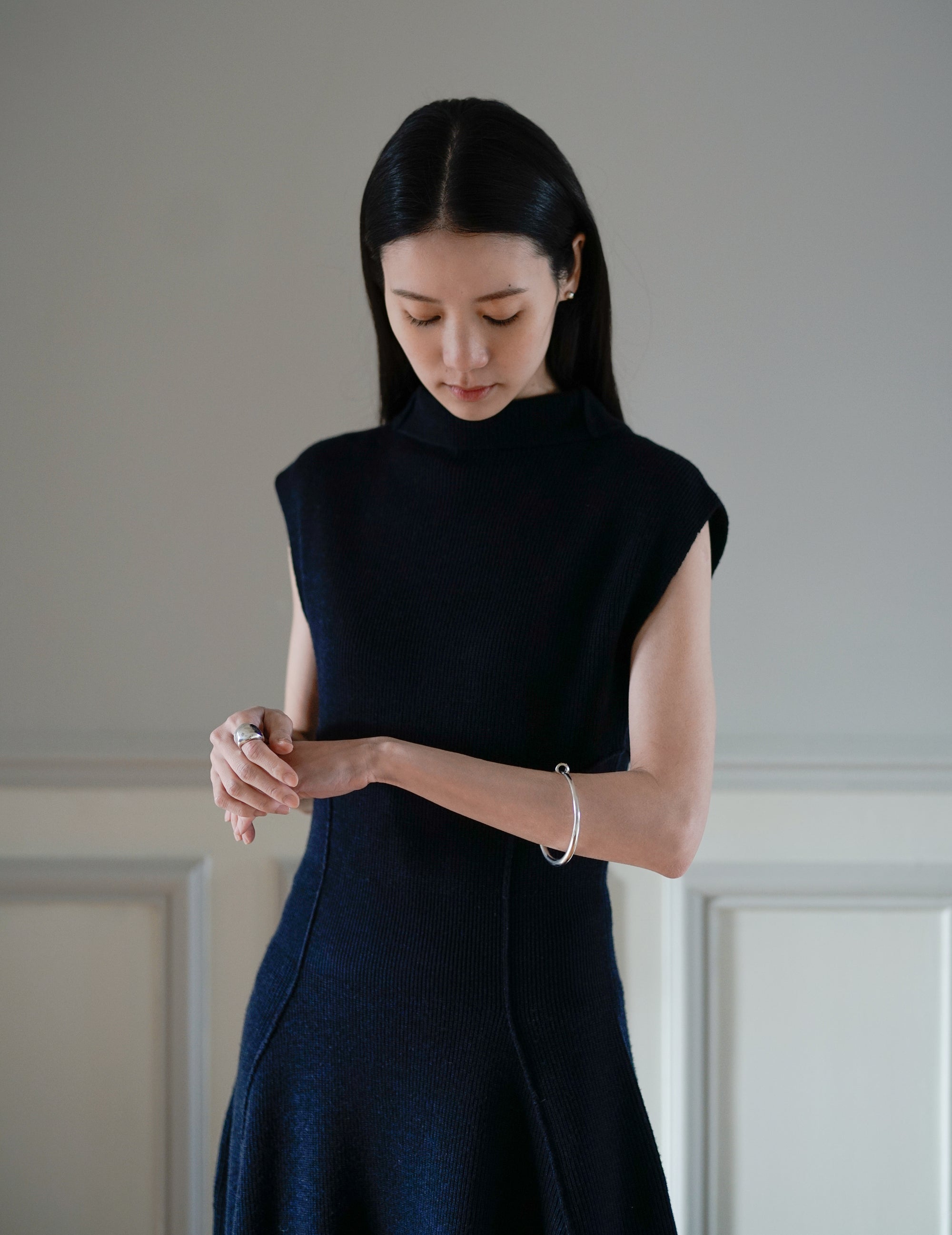 Karlina Knit Dress・Navy