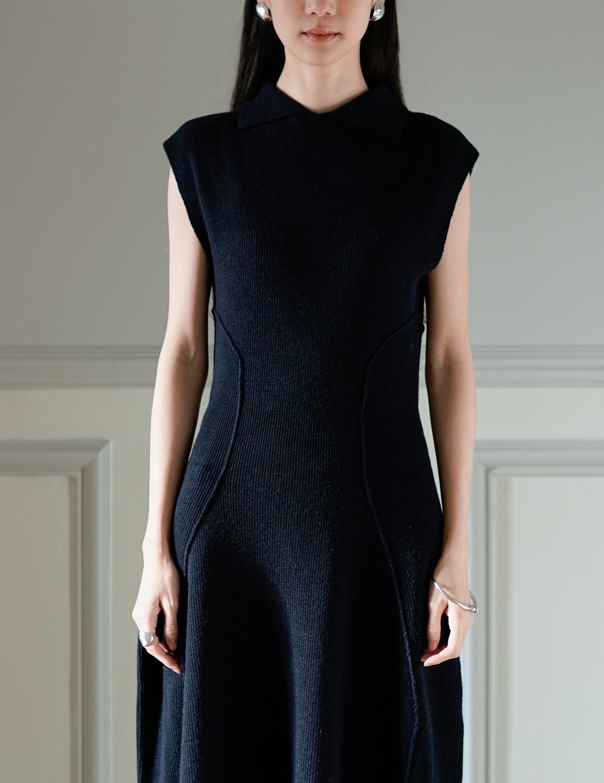 Karlina Knit Dress・Navy