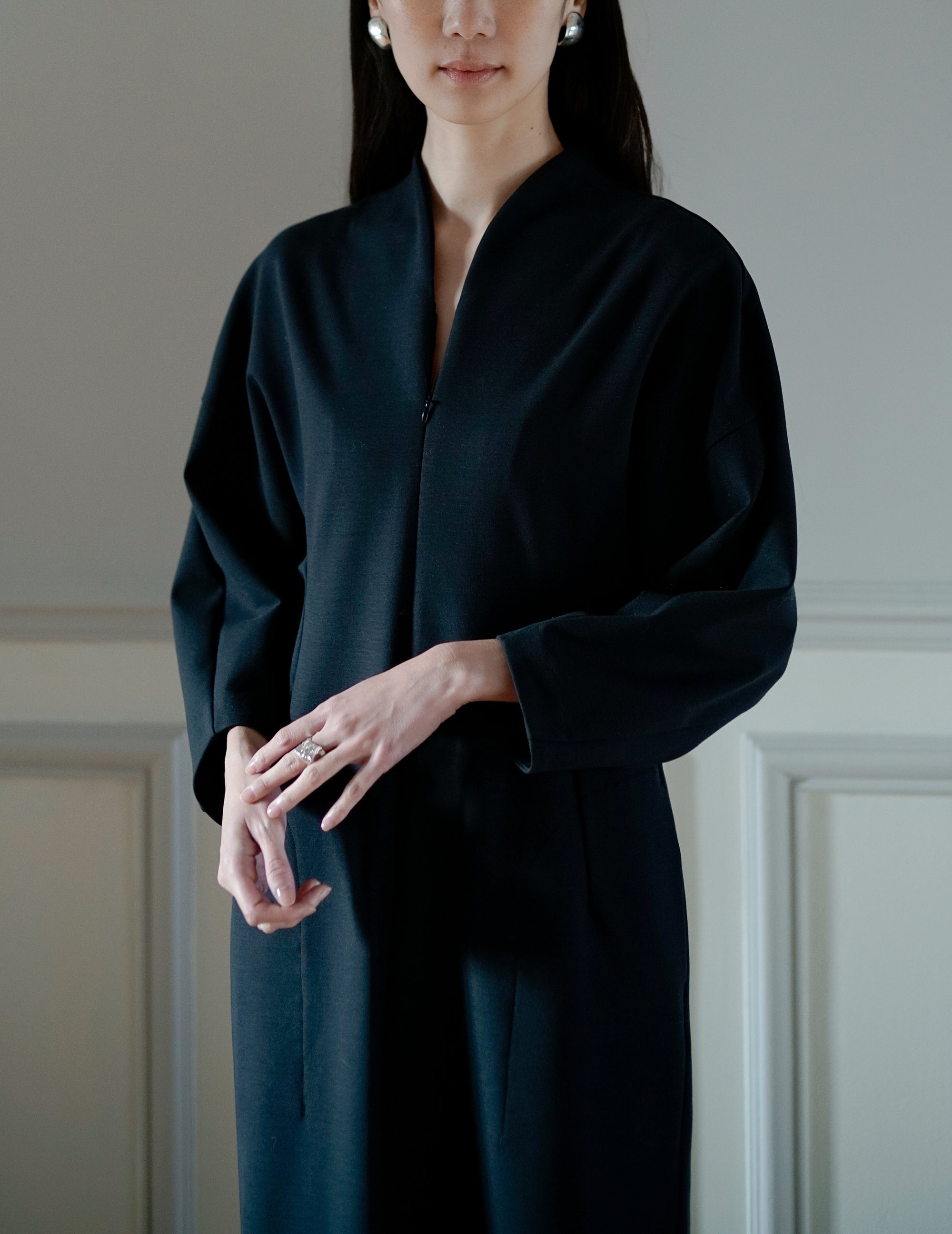 Double Jersey I-Line Dress・Black