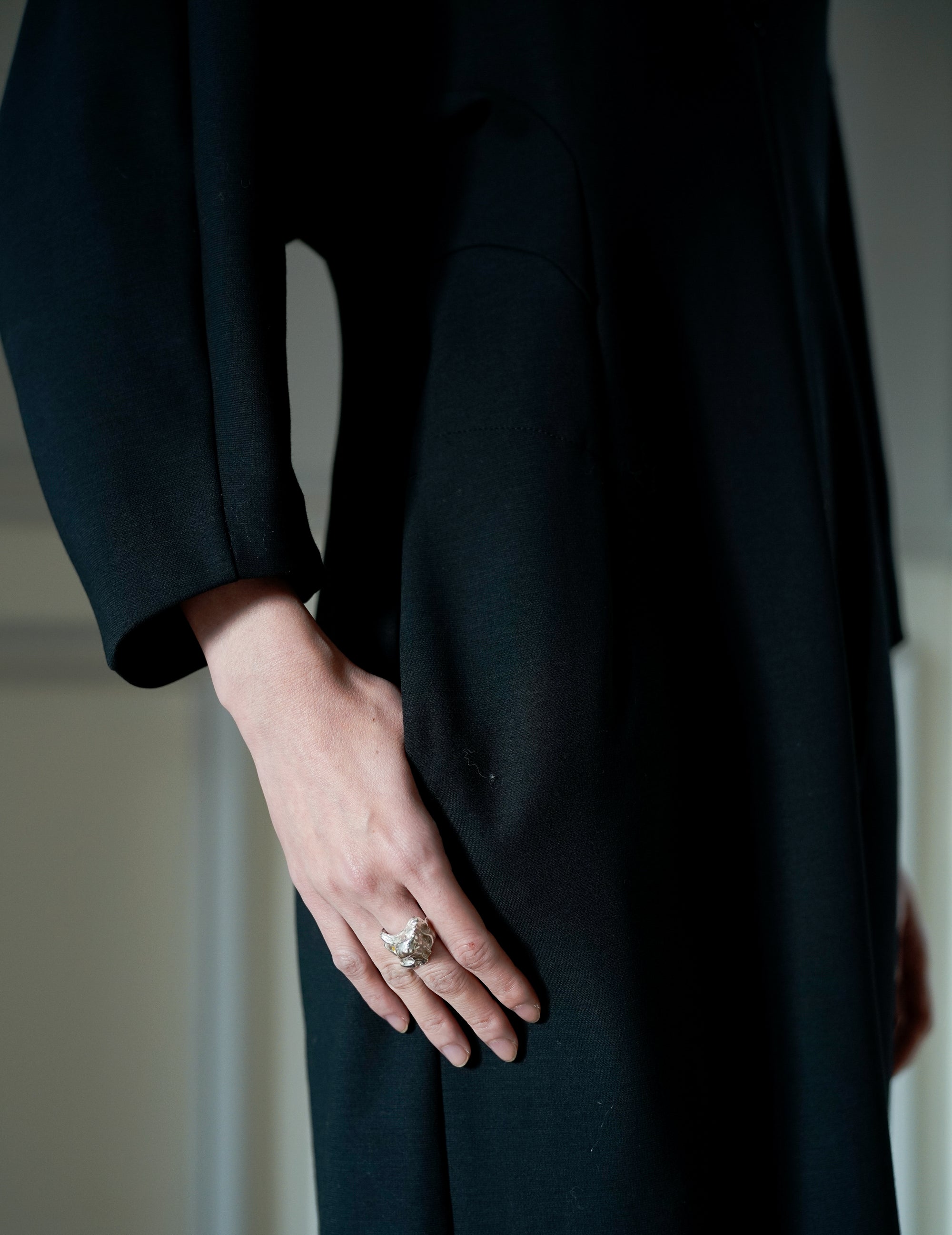 Double Jersey I-Line Dress・Black