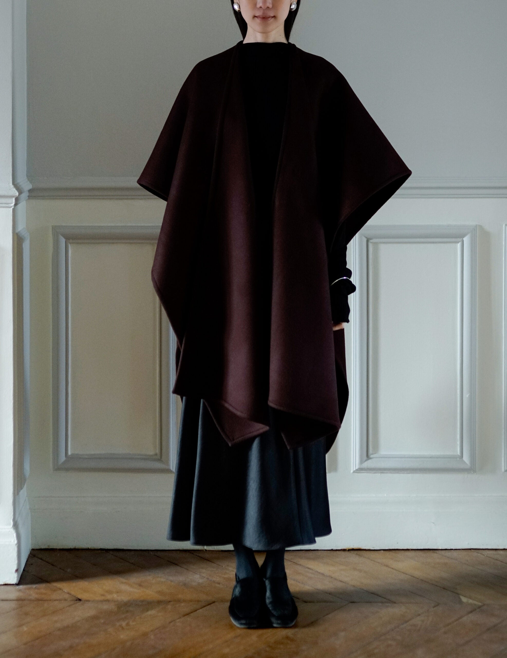 CAPE EN CACHEMIRE LADAKH・BORDEAUX