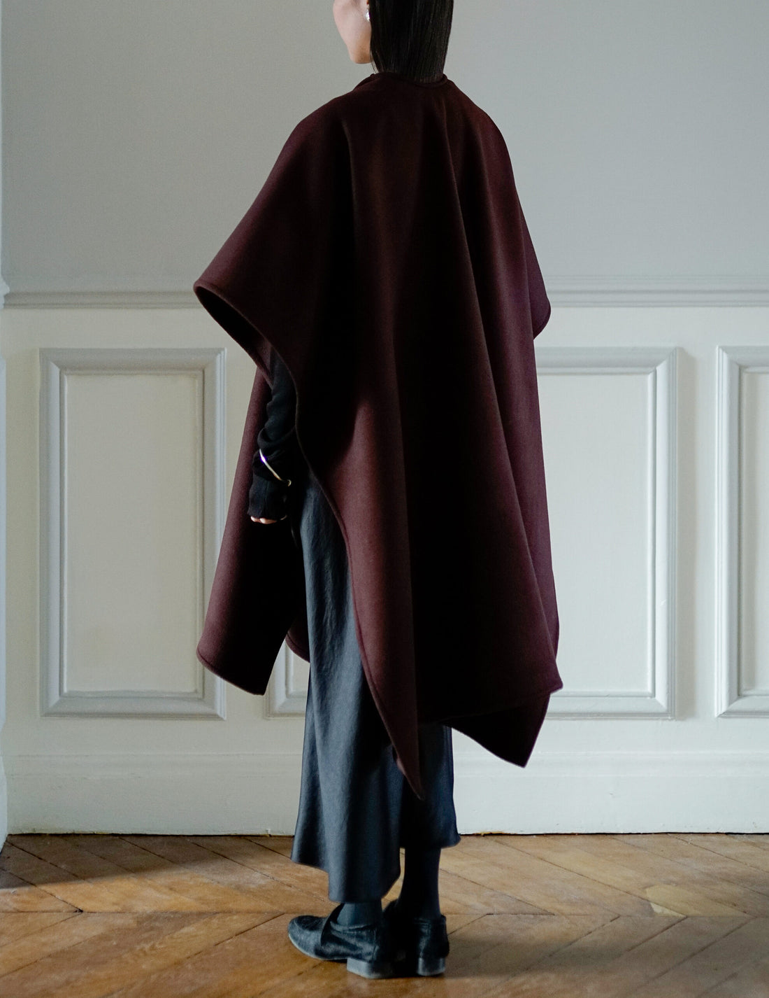 CAPE EN CACHEMIRE LADAKH・BORDEAUX