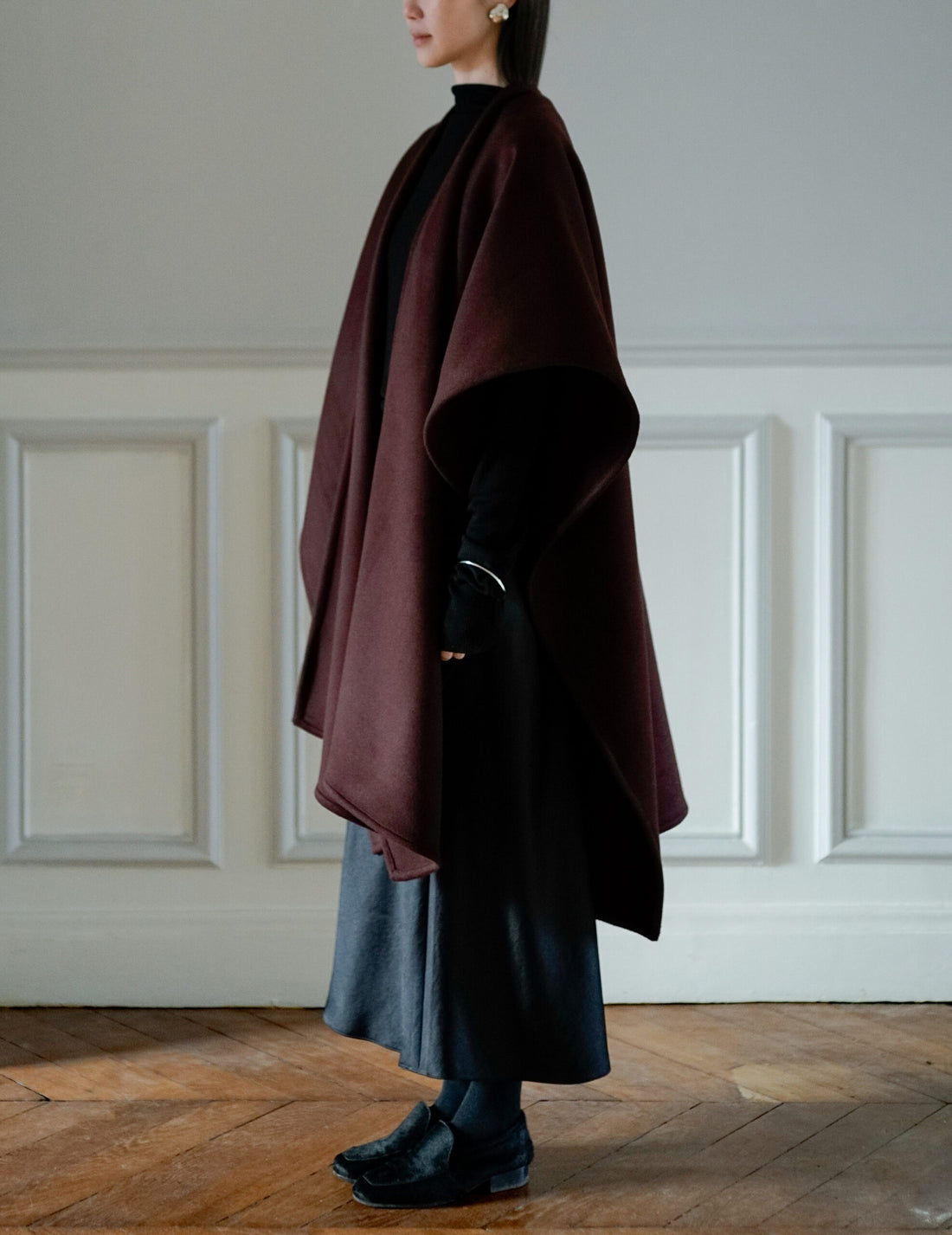 CAPE EN CACHEMIRE LADAKH・BORDEAUX