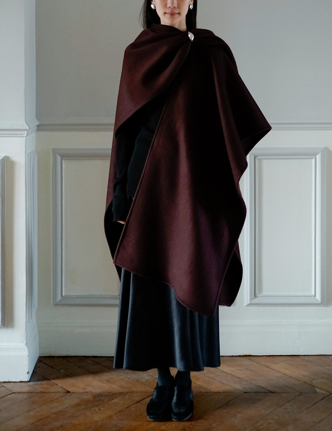 CAPE EN CACHEMIRE LADAKH・BORDEAUX
