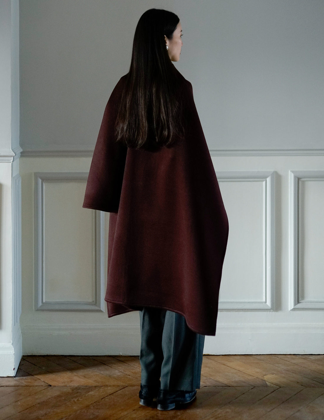 CAPE EN CACHEMIRE LADAKH・BORDEAUX