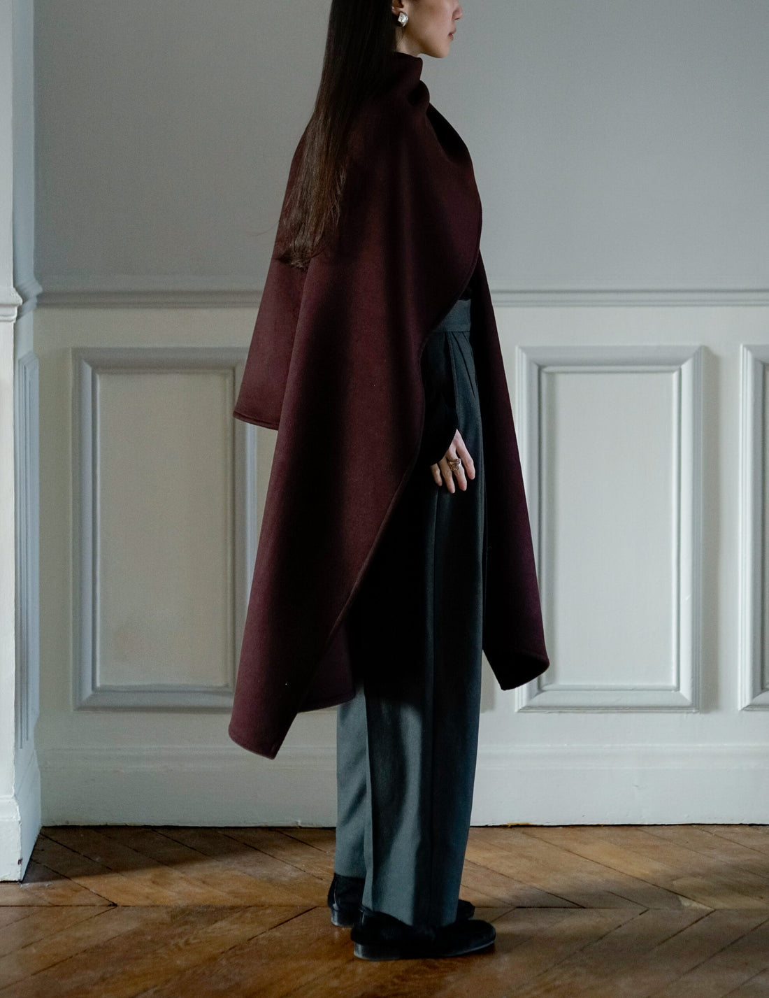 CAPE EN CACHEMIRE LADAKH・BORDEAUX