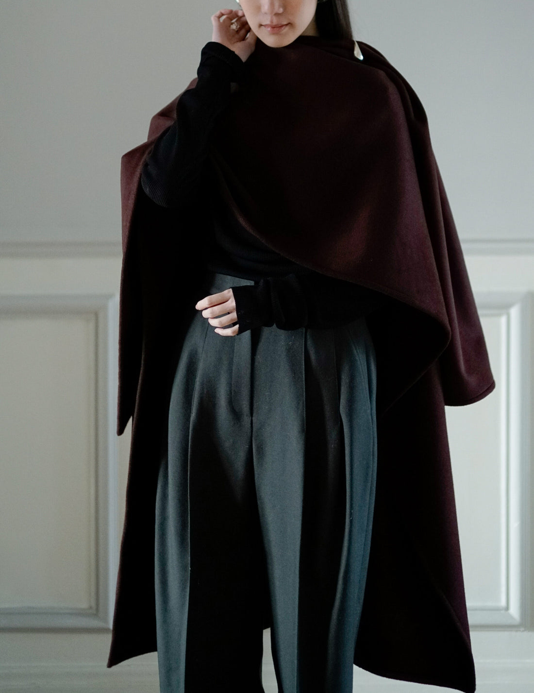 CAPE EN CACHEMIRE LADAKH・BORDEAUX