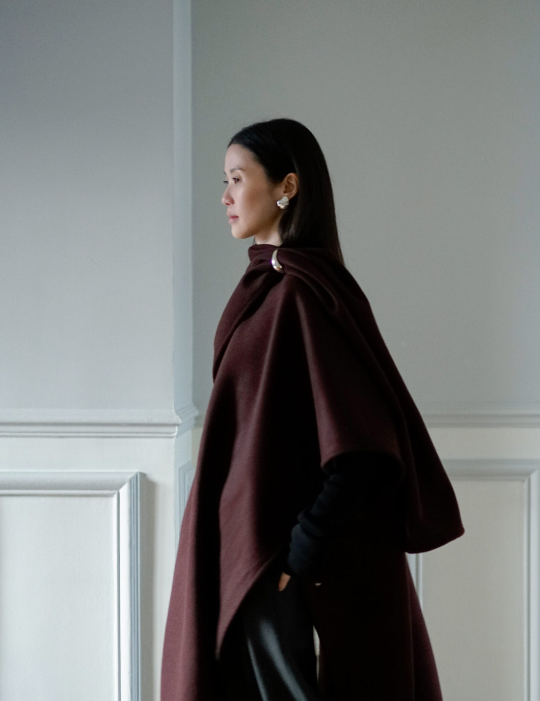 CAPE EN CACHEMIRE LADAKH・BORDEAUX