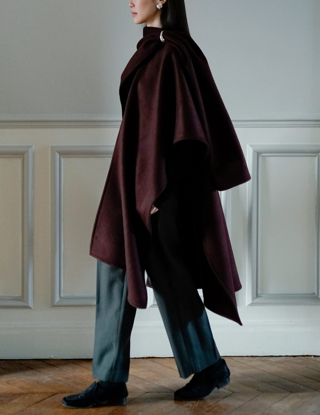 CAPE EN CACHEMIRE LADAKH・BORDEAUX