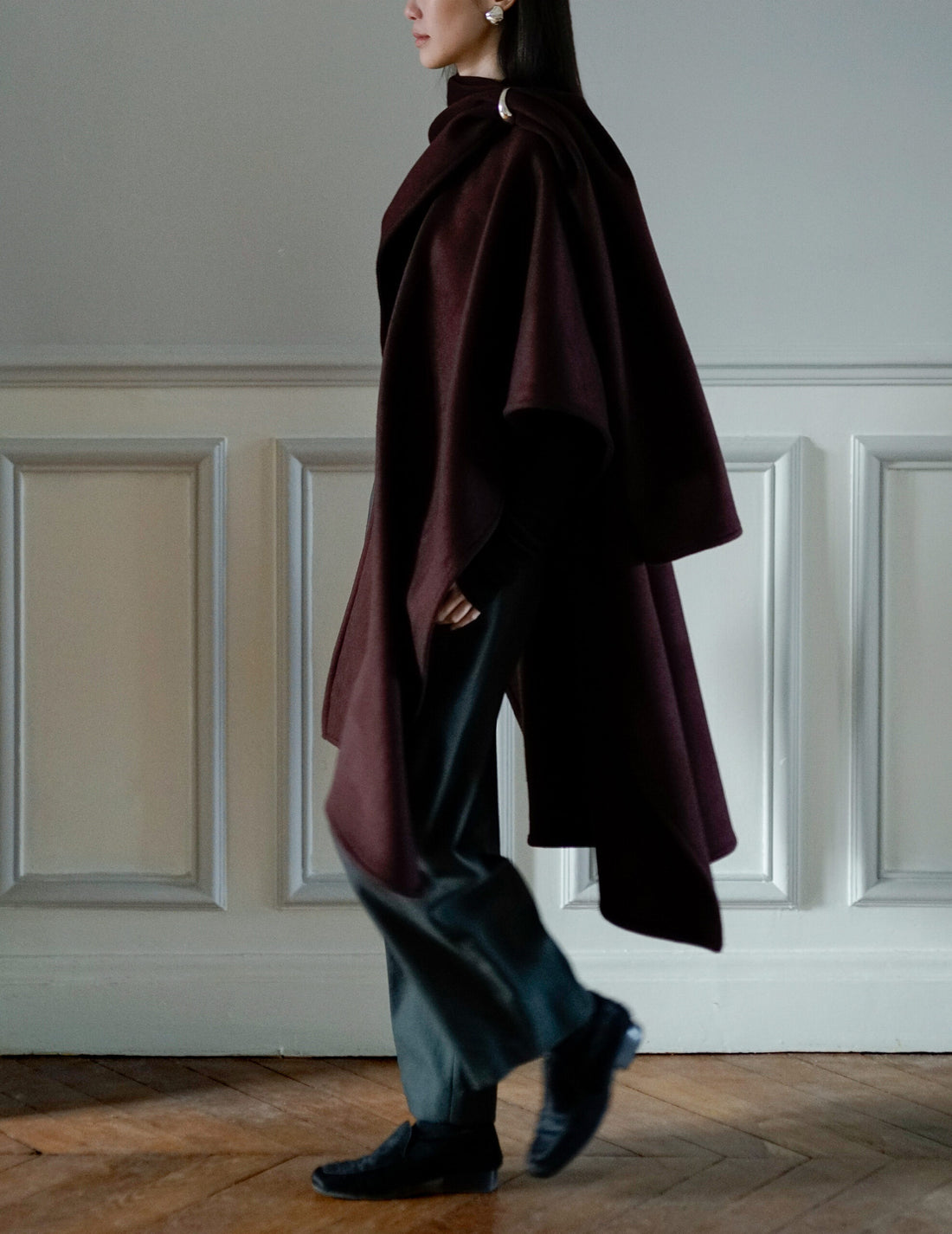 CAPE EN CACHEMIRE LADAKH・BORDEAUX