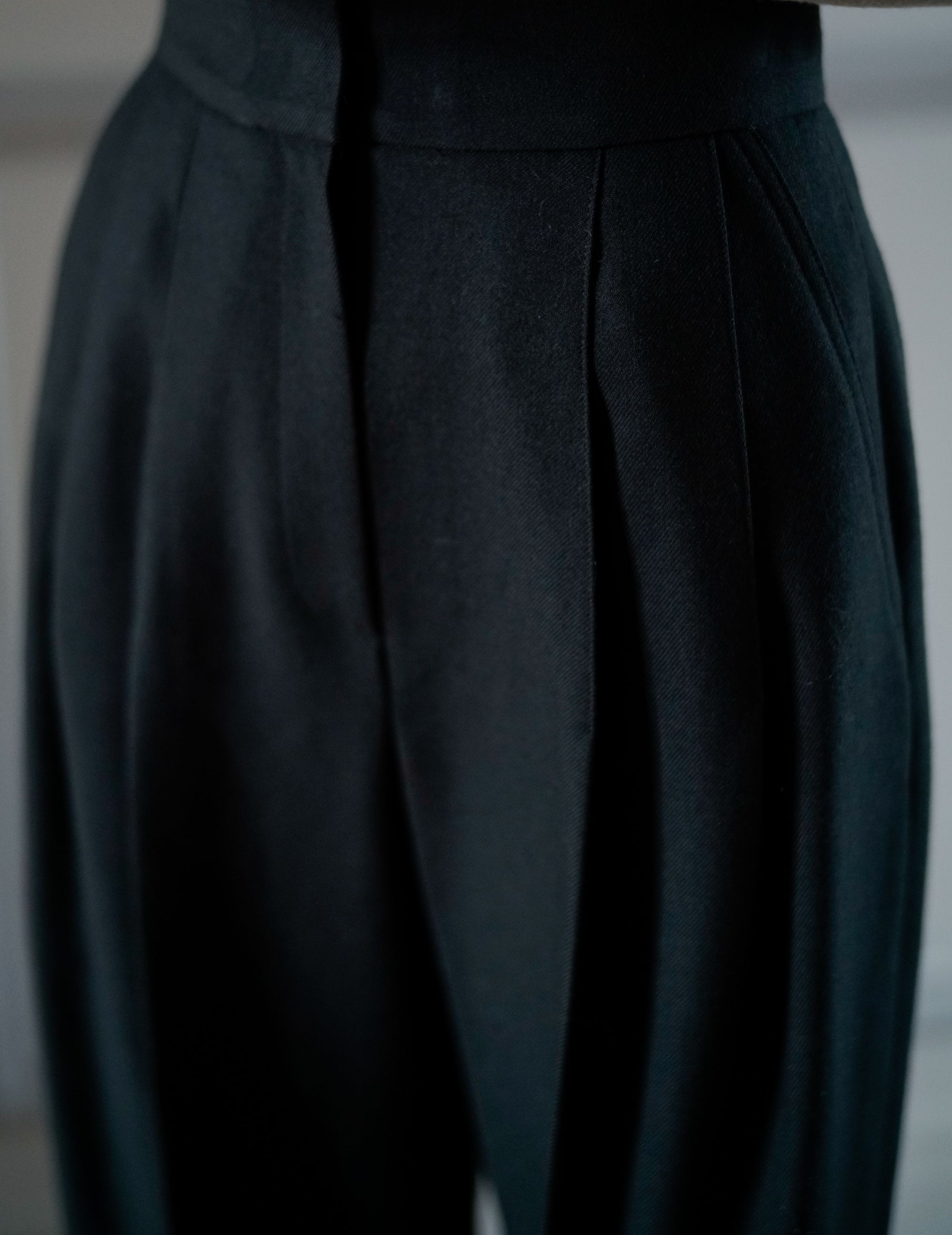 Marlenka Cropped Wool Pants・Dark Khaki