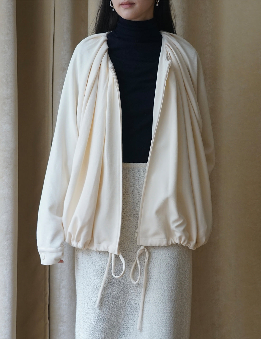 Veste à volume froncé 