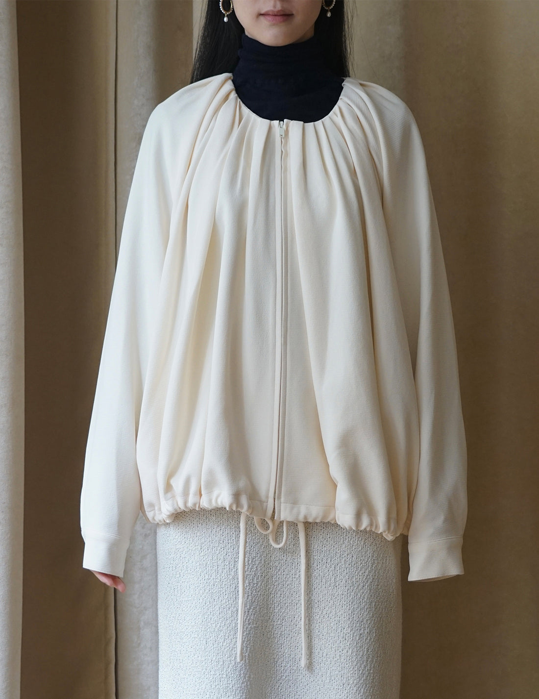 Veste à volume froncé 