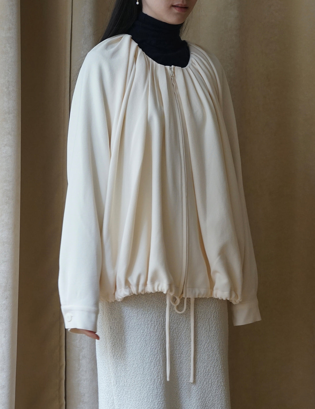 Veste à volume froncé 