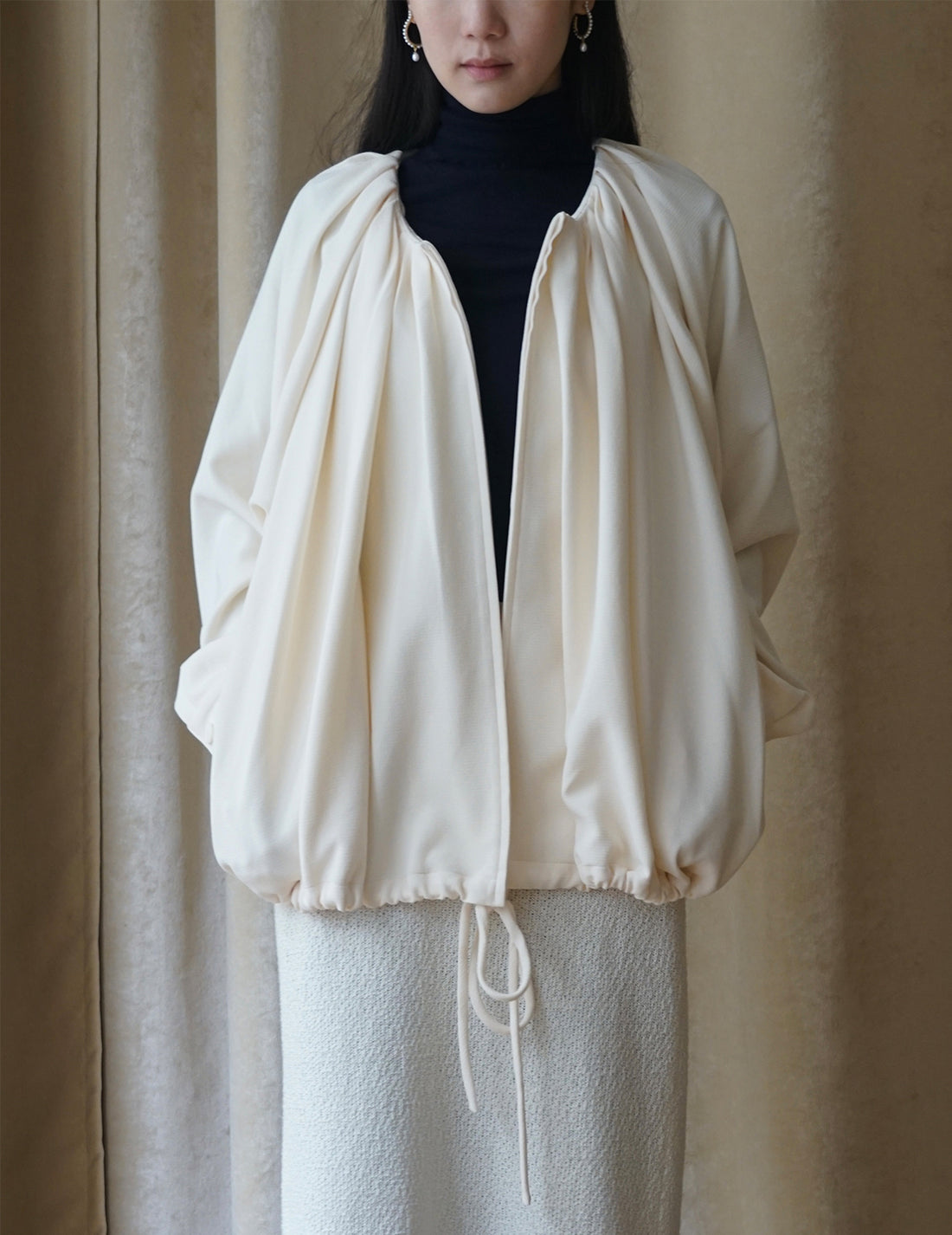 Veste à volume froncé 