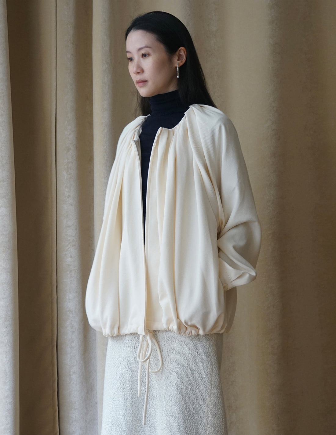 Veste à volume froncé 