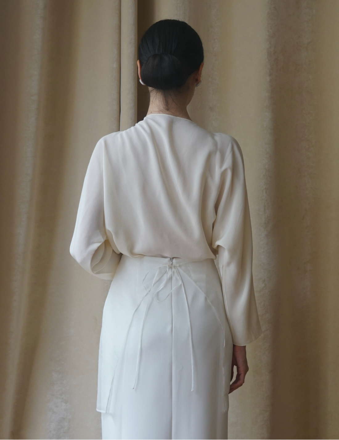 DELEGAN | Naked Skirt “PLAKHTA”-Milk