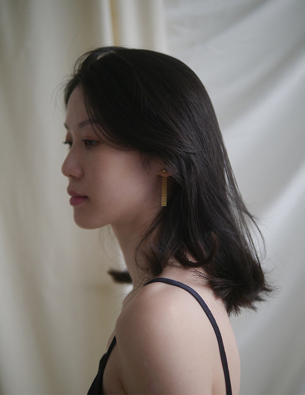 Boucle d'oreille à chaîne pliante