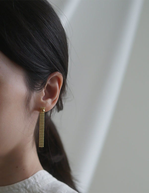 Boucle d'oreille à chaîne pliante