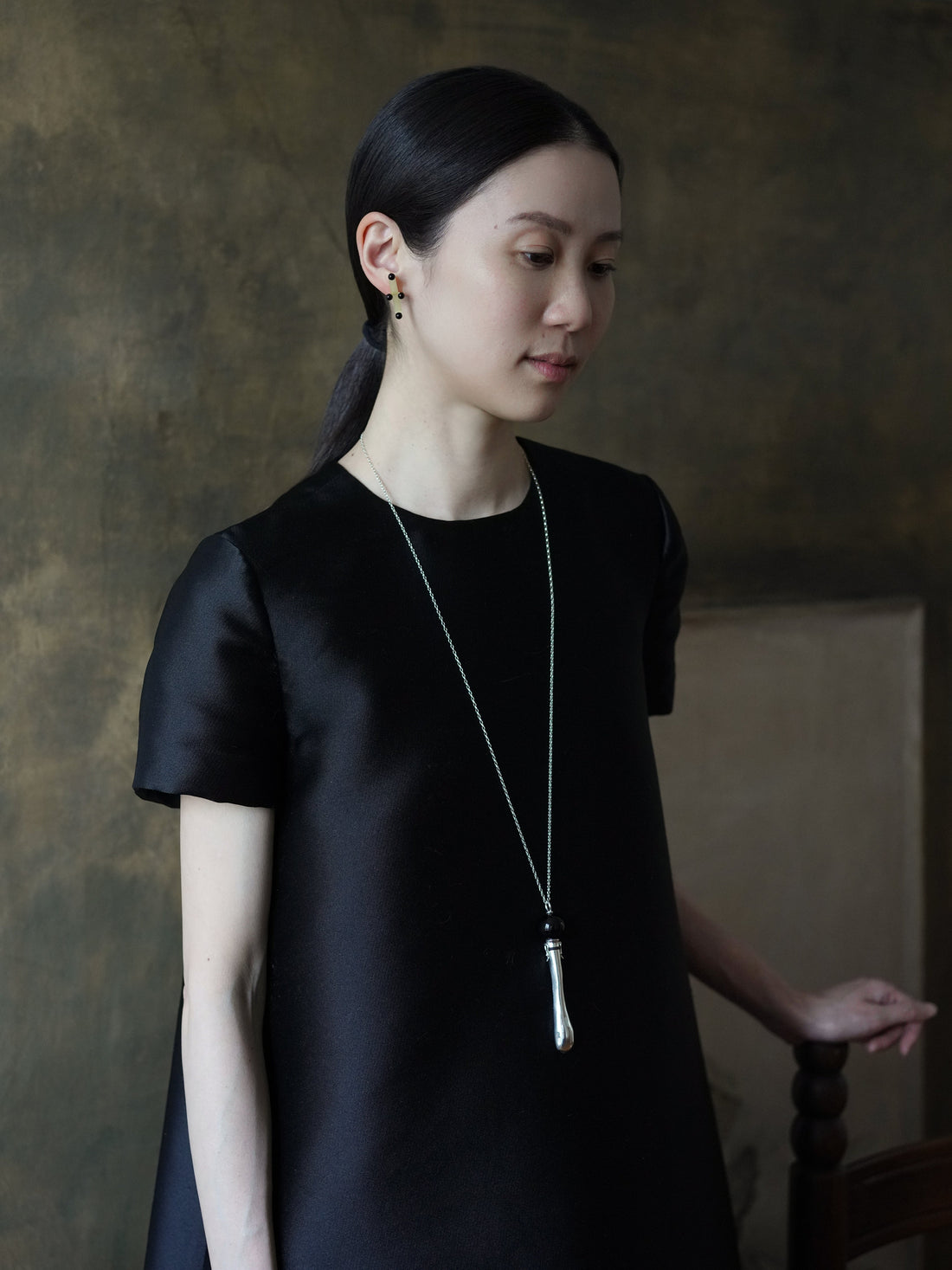 Black Cross Earrings