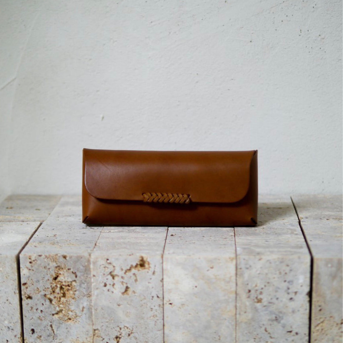 Woven Glasses Case - Brown