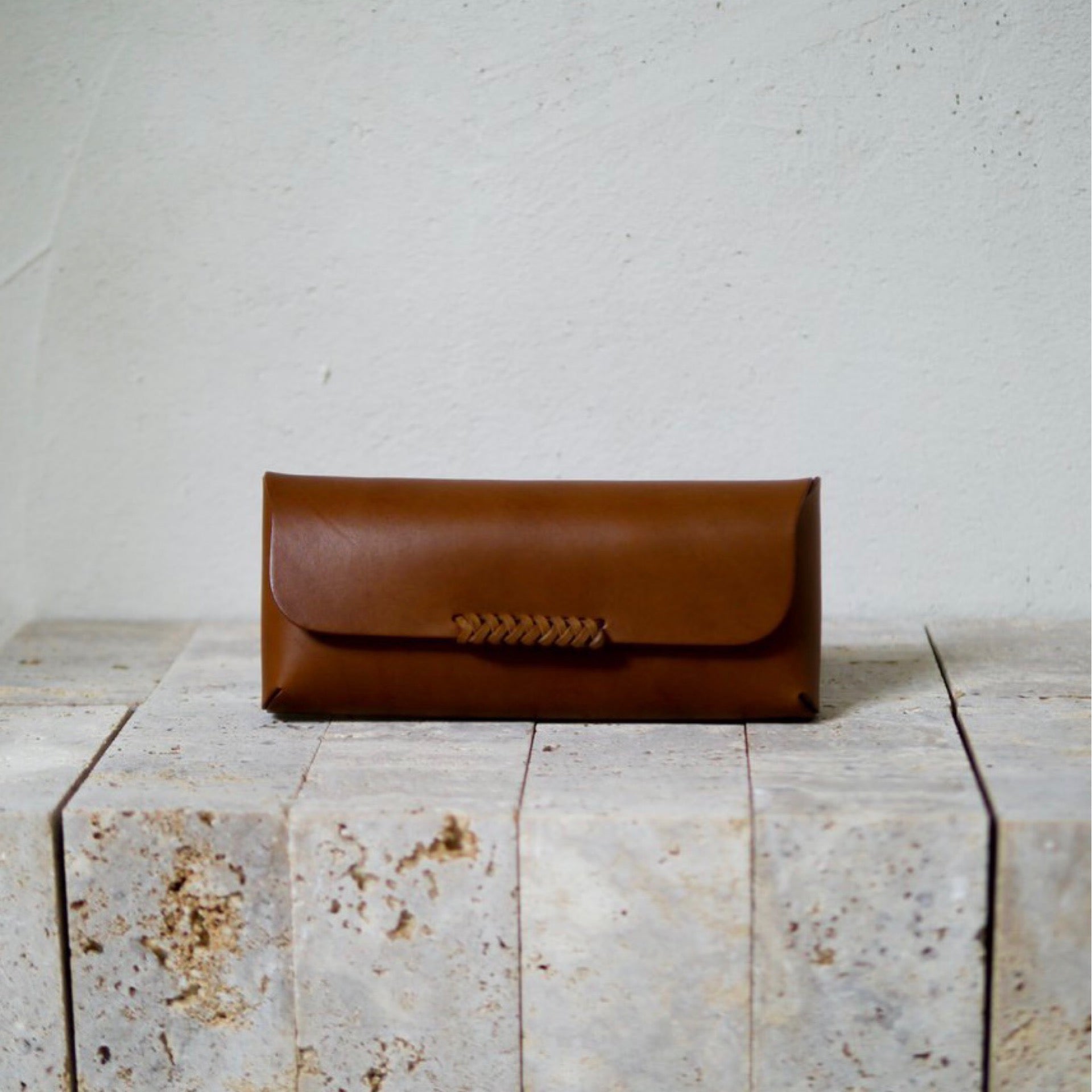 Woven Glasses Case - Brown