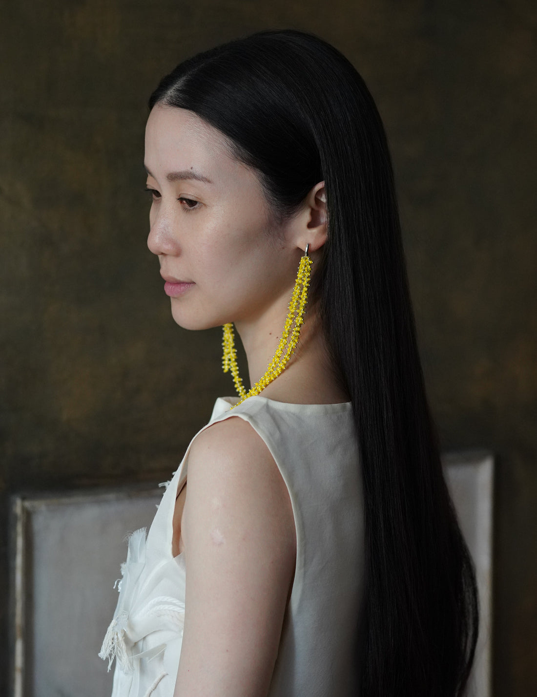 BEATRIZ PALACIOS |  Yellow Chain Earrings