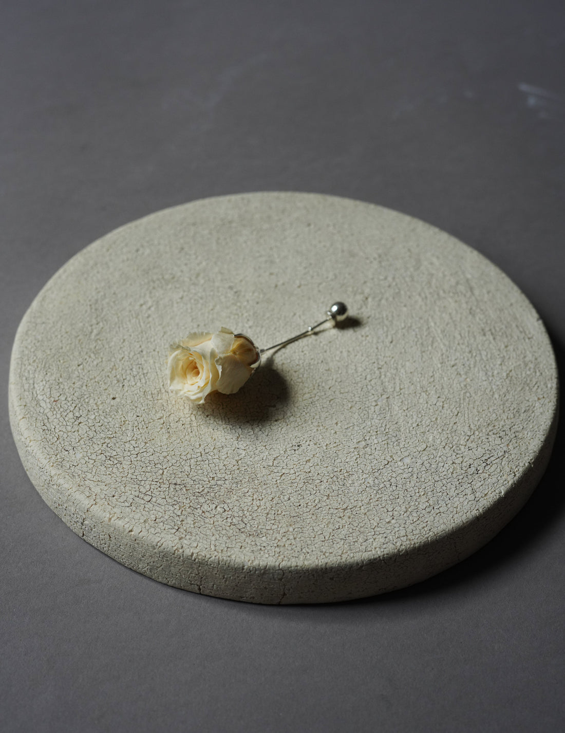 Pale Yellow Rose Earring