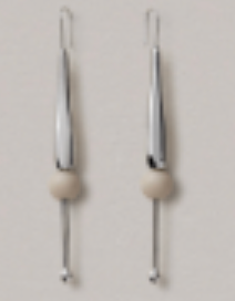 Annika Inez | Floral Pod Earrings - Medium - Silver/Stone