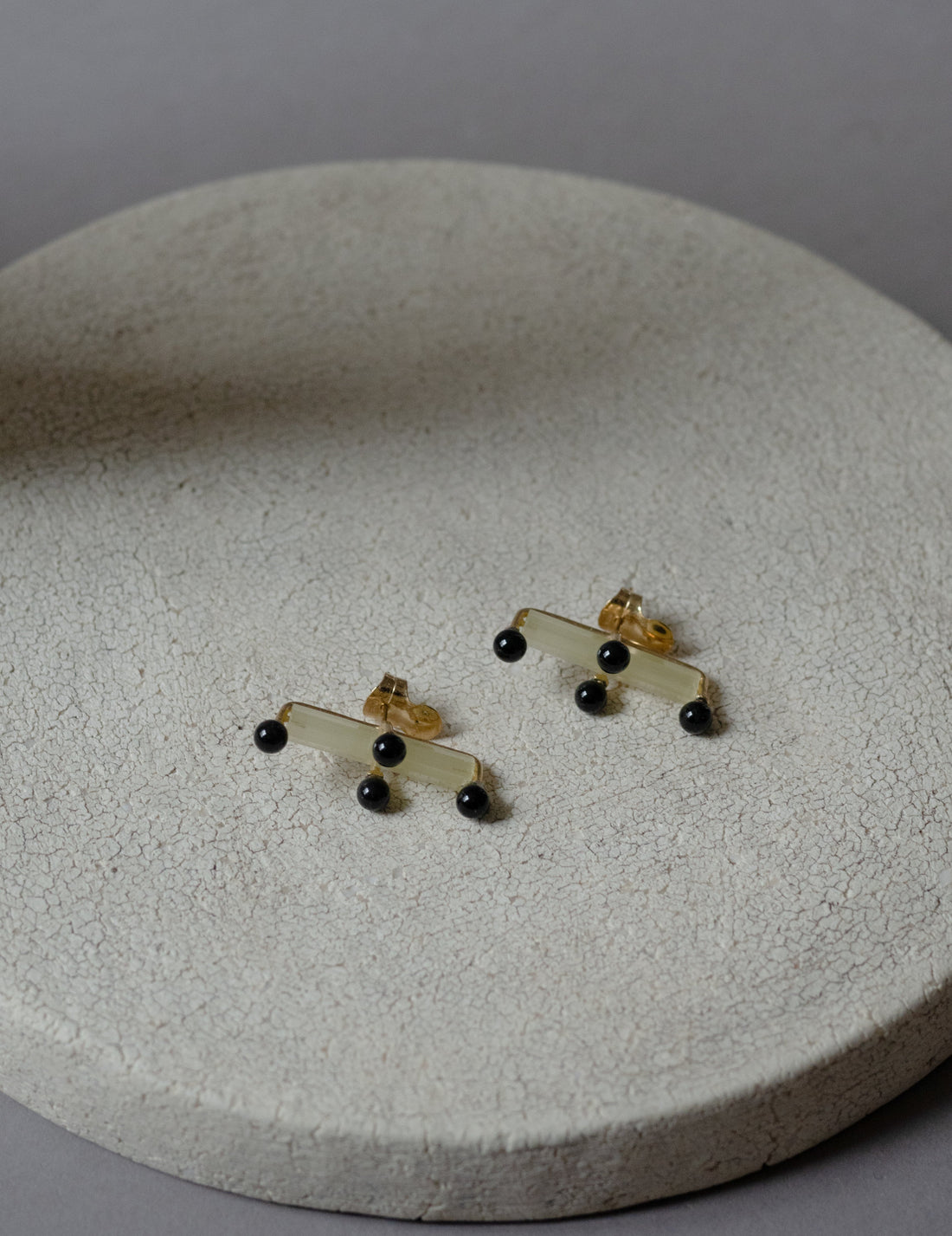 Black Cross Earrings