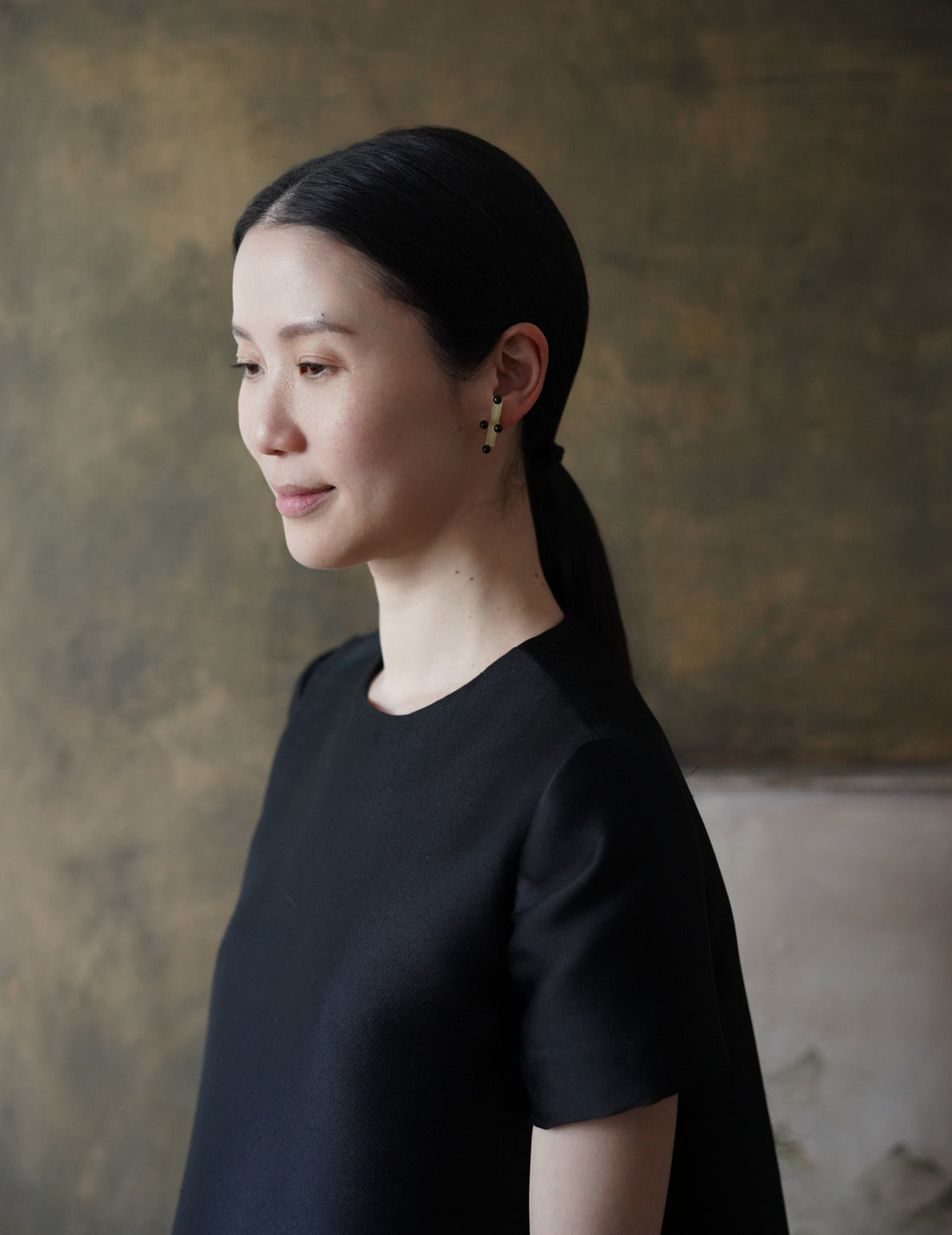 Black Cross Earrings