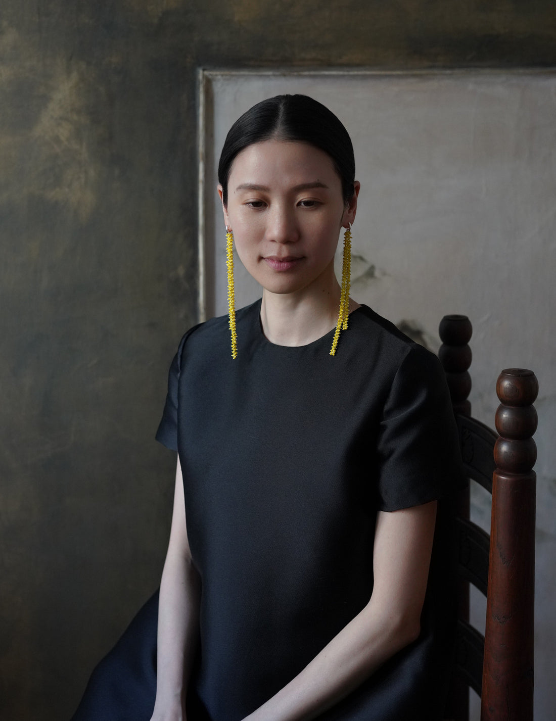 BEATRIZ PALACIOS |  Yellow Chain Earrings