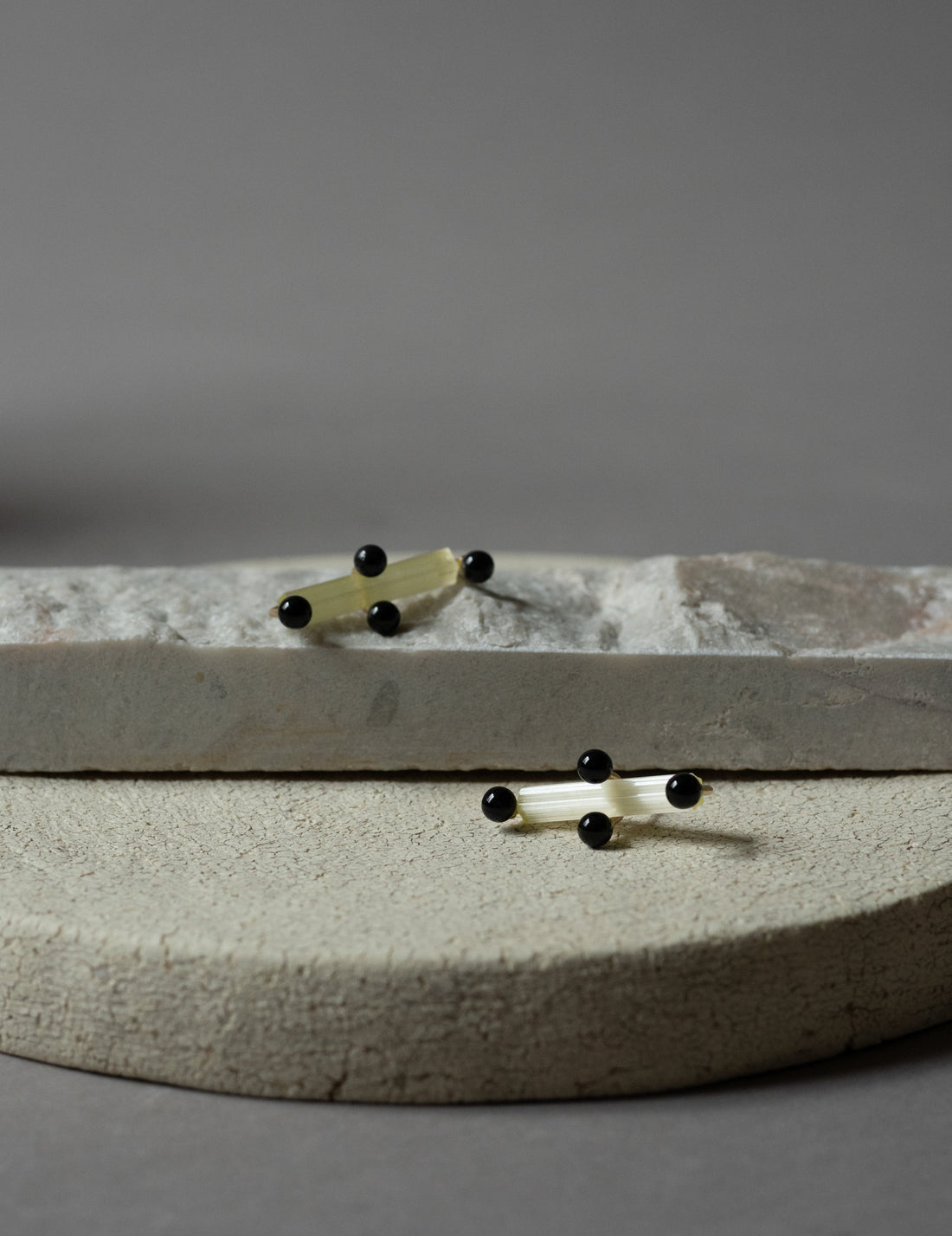 Black Cross Earrings