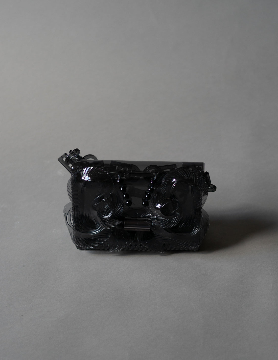 MAME KUROGOUCHI | Transparent Sculptural Mini Chain Bag・Black