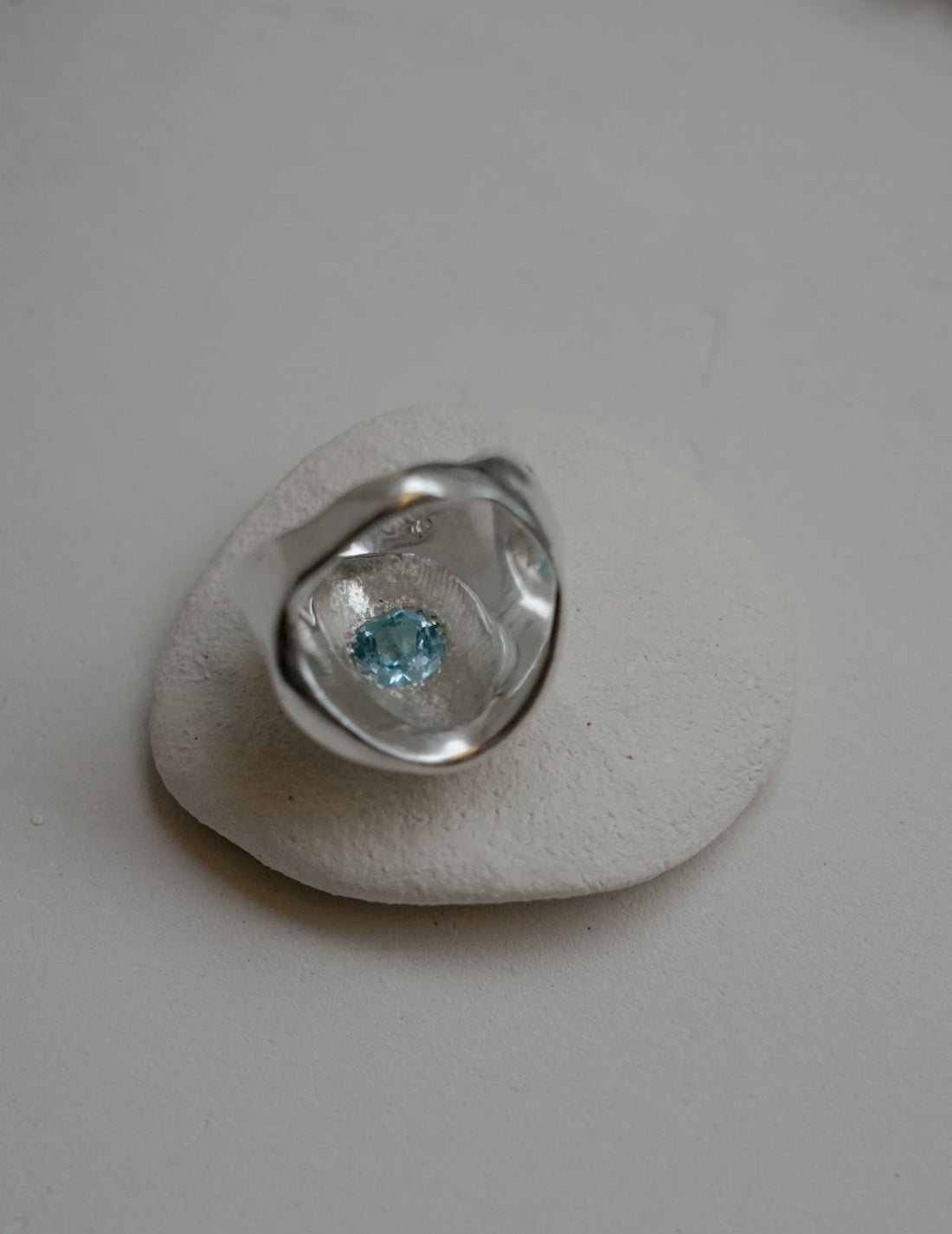 Compass Sea Blue Topaz Ring