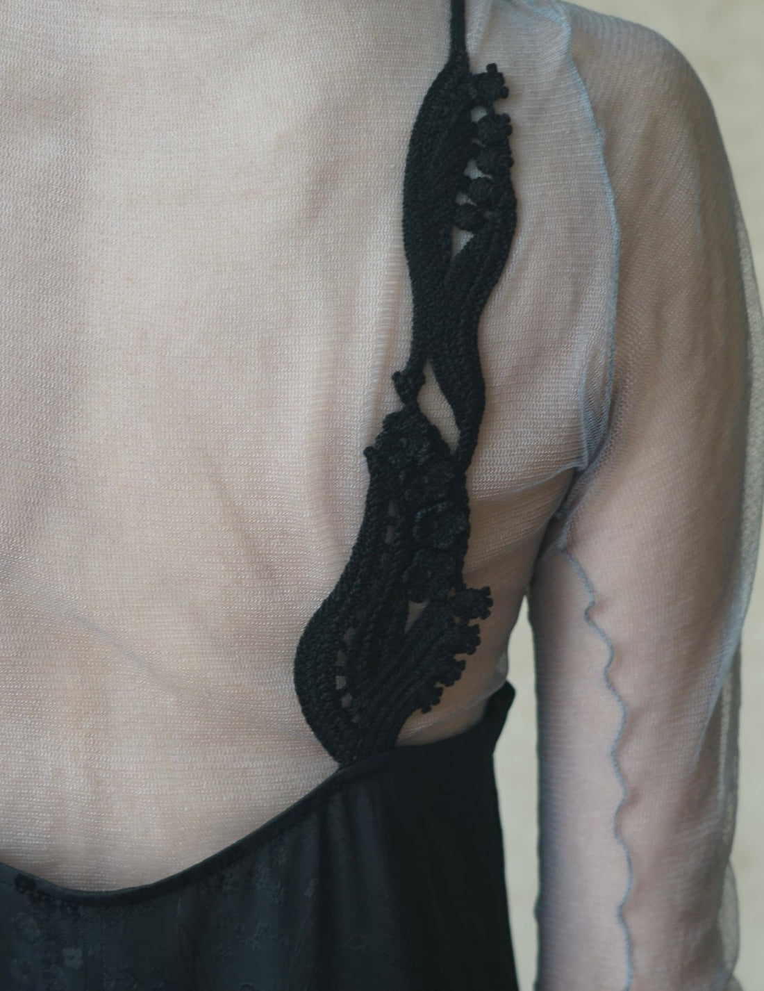 MAME KUROGOUCHI | Floral Jacquard Camisole Dress・Black