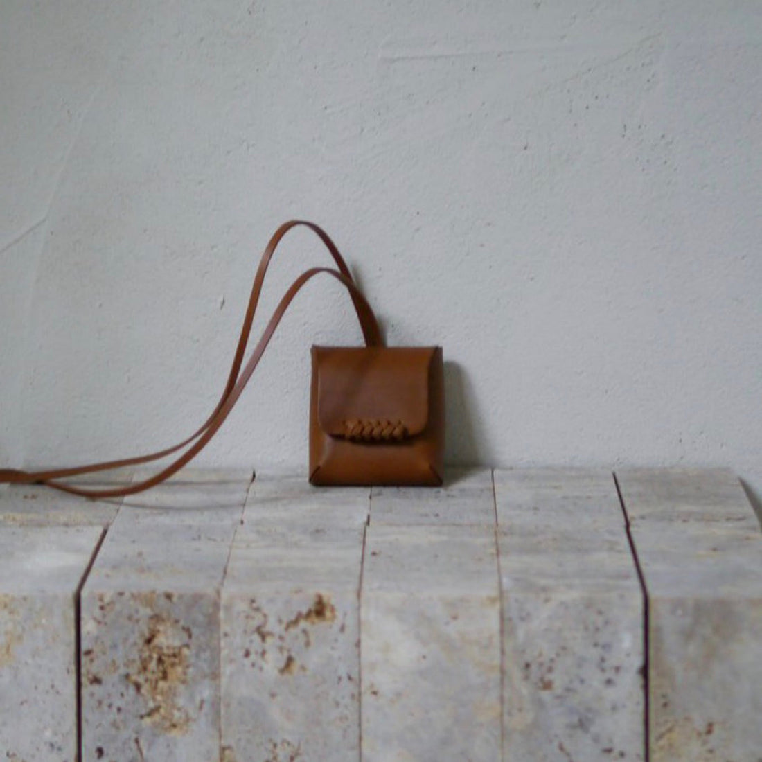 Woven Mini Case - Brown