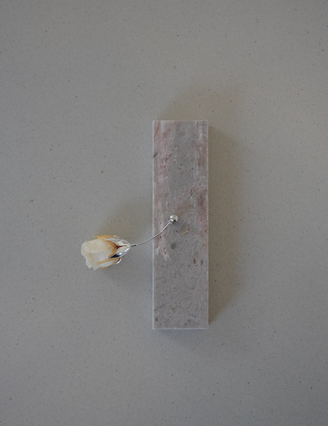 Pale Yellow Rose Earring