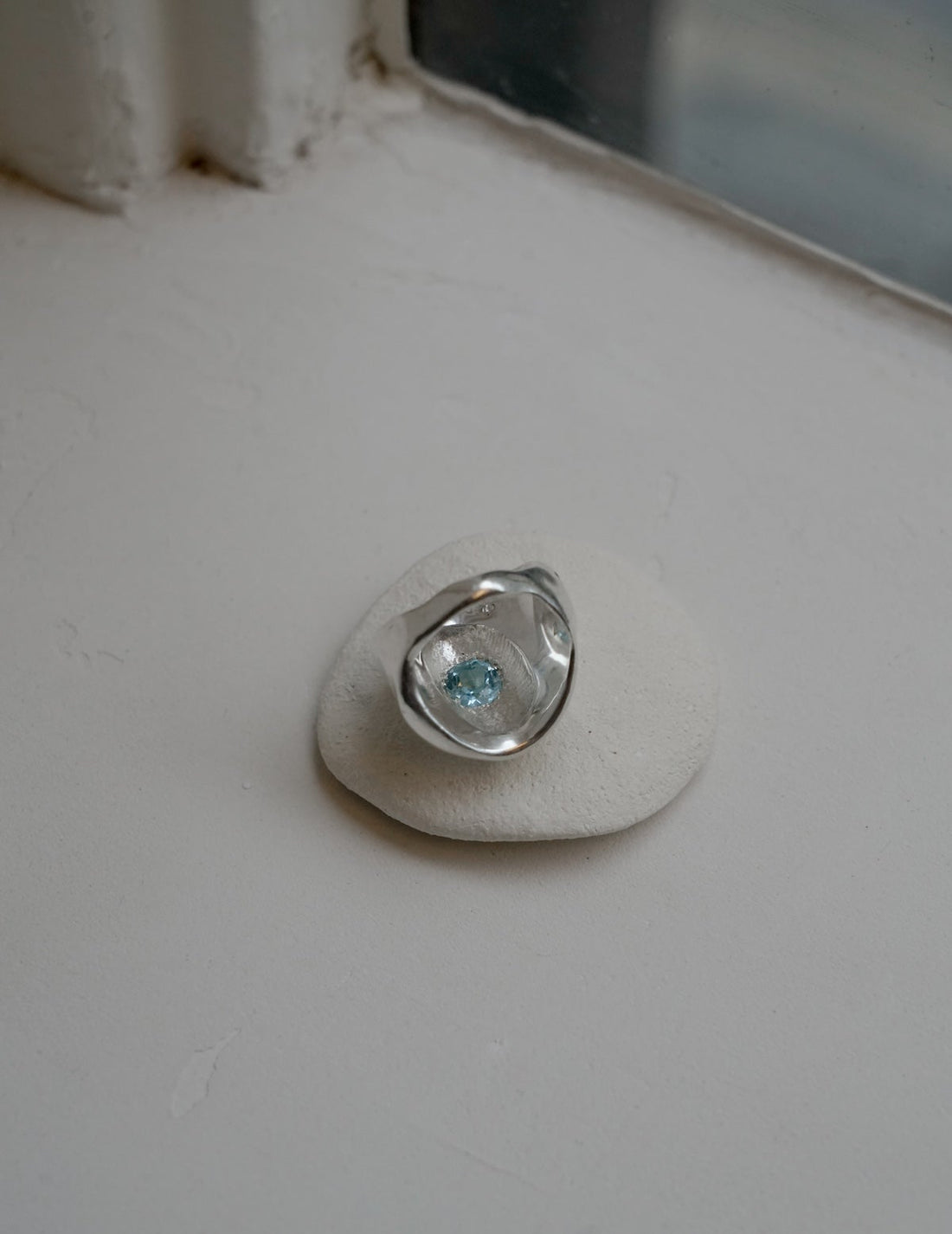 Compass Sea Blue Topaz Ring