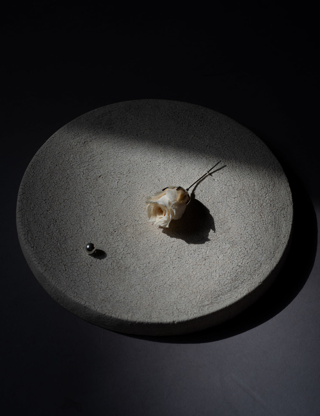 Pale Yellow Rose Earring