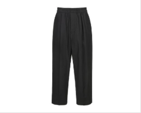 Ripple Cotton Trouser - Black